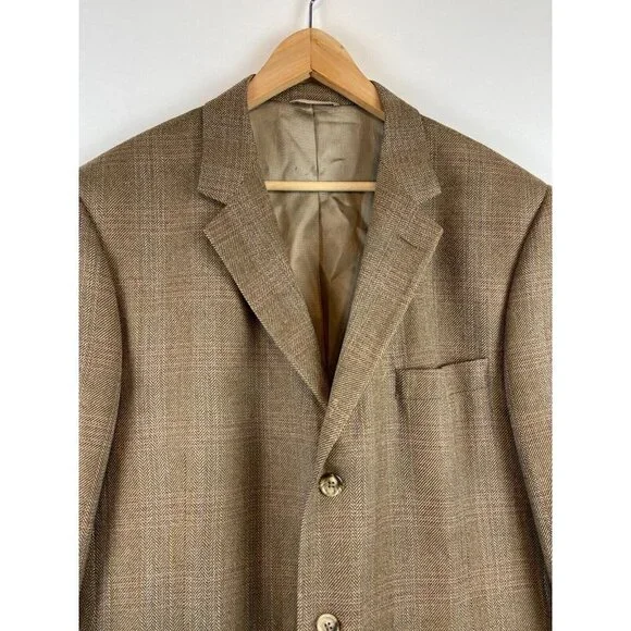 Moores Claiborne Wool Brown Men Vintage Blazer Size 44 R - Picture 6 of 11